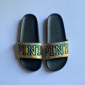 Victoria’s Secret PINK Iridescent Slides